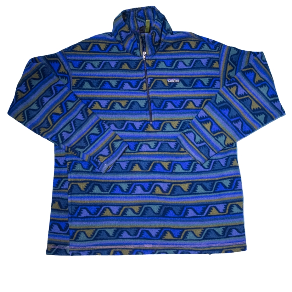 Vintage 90s Patagonia Synchilla Quarter Zip Delta: Bay Leaf